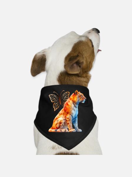 Liger - Dog Bandana - black - Front
