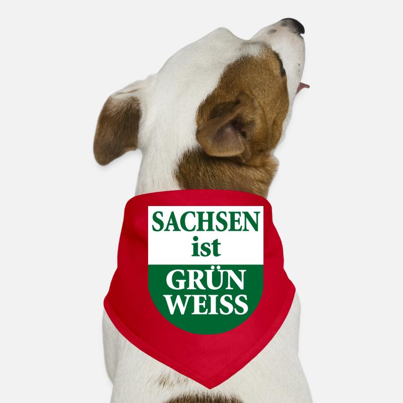 Saxony is green white state flag Dog Bandana