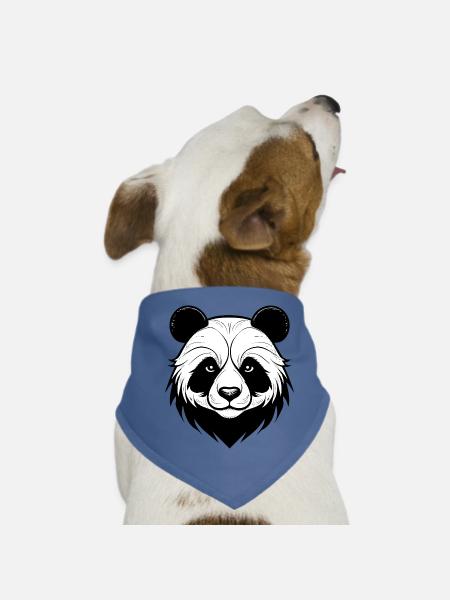 Conception élégante du masque de panda - Bandana pour chien - rouge - Devant