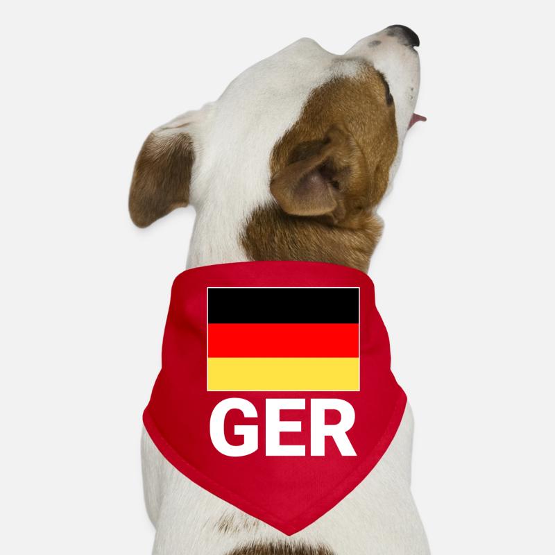 Germany flag with CEFR abbreviation - Dog Bandana - red
