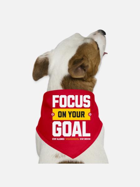 Concentre-toi sur ton but - Bandana pour chien - rouge - Devant