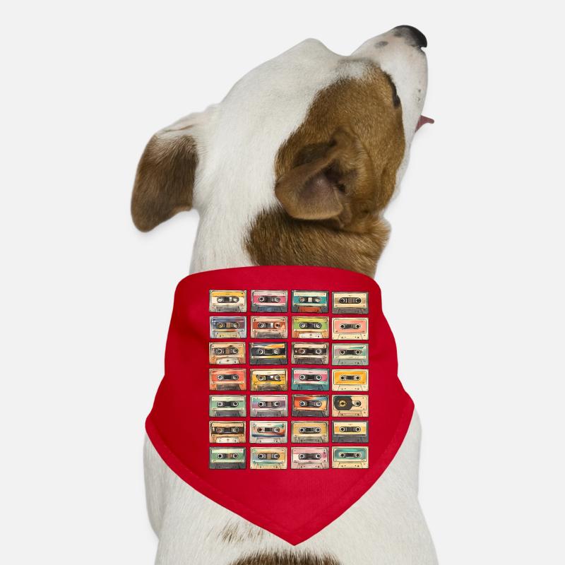 Retro Kassetten Hunde-Bandana