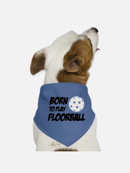 Born To Play Floorball - Hunde-Bandana - Rot - Vorne