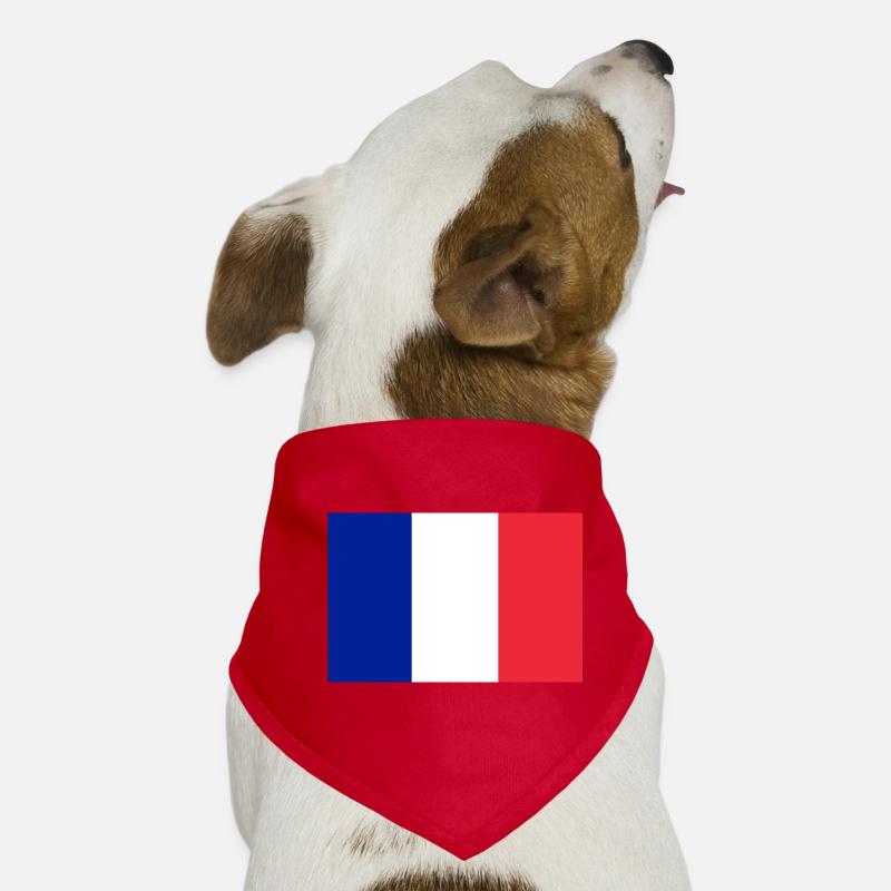 Frankreich - Hunde-Bandana - Rot