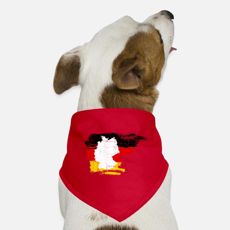 Germany Map in Flag Brush Dog Bandana