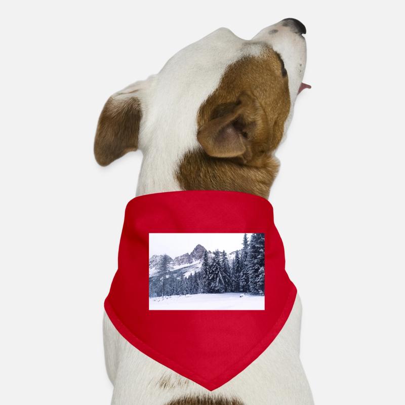 Winterpanorama der Belluneser Dolomiten Hunde-Bandana
