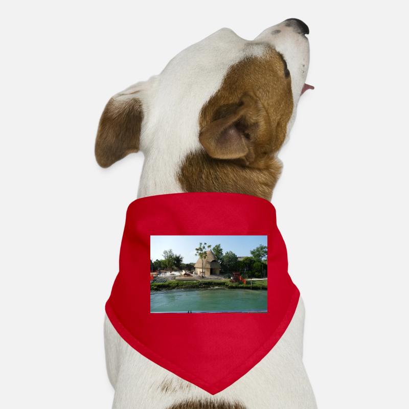 Die Fischerhäuschen von Caorle - Hunde-Bandana - Rot