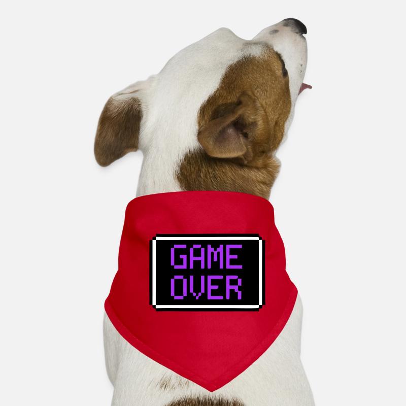 Game Over Schild Retro Gamer Hunde-Bandana