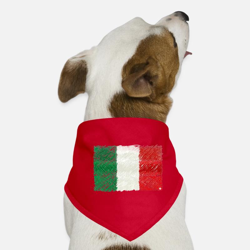 Drapeau italien griffonné Bandana pour chien