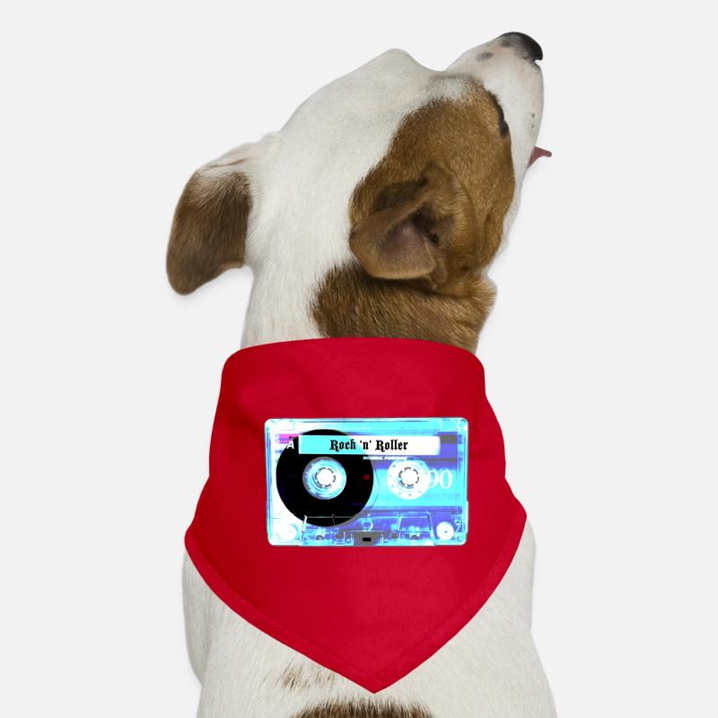 Retro Kassette - Hunde-Bandana - Rot