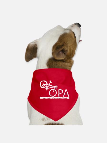 bester Opa Fahrrad Mountainbike Radeln Kritzeln - Hunde-Bandana - Rot