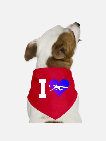 Joueurs de volley-ball Joueurs de volley-ball Femmes Volley - Bandana pour chien - rouge - Devant