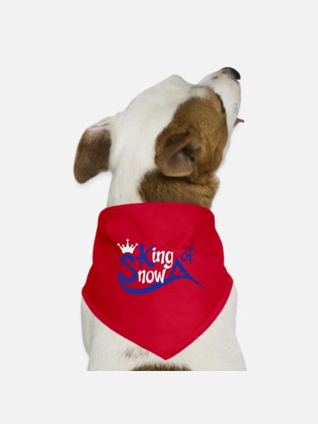 snowboarding - Bandana pour chien - rouge - Devant