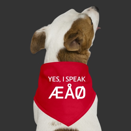 Tak, mówię ÆÅØ Dania Norwegia Język Alfabet - Bandana dla psa