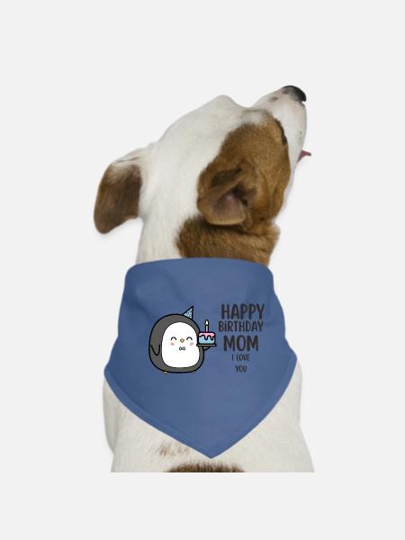 Happy birthday mom - Bandana pour chien - rouge - Devant