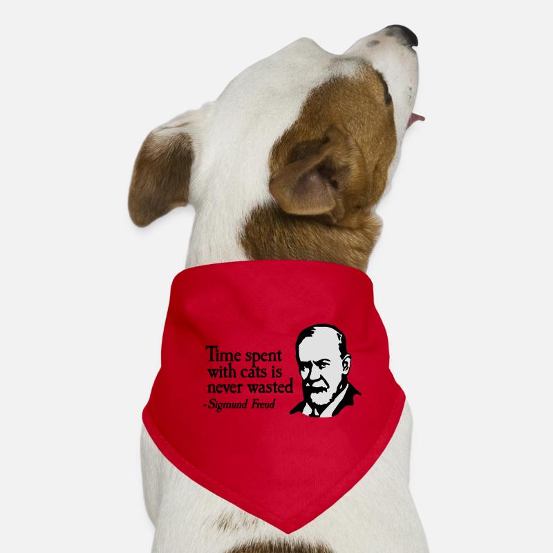 Time spent with cats is never Sigmund Freud Bandana pour chien