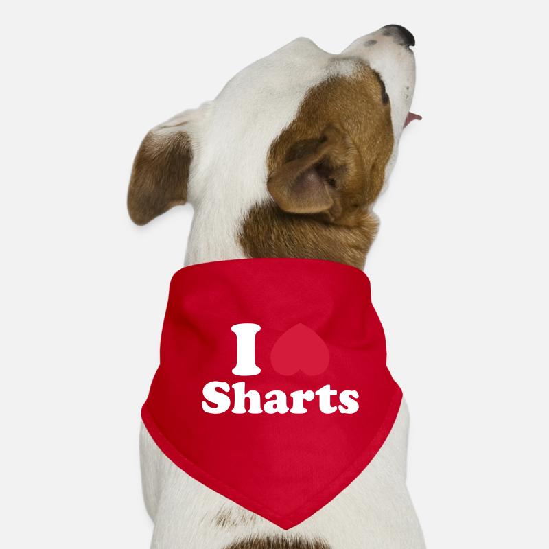 I Heart Sharts Dog Bandana