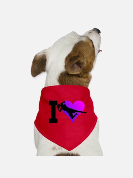 Female Footballer Women's Goalkeeper Goalkeeper Football Player - Dog Bandana - red - Front