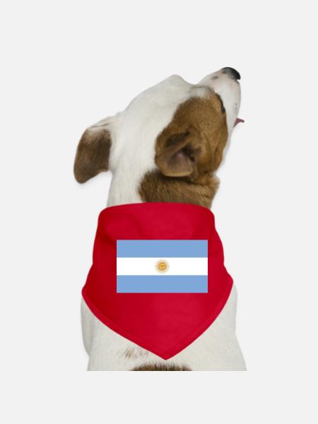 Argentinien National Flagge - Hunde-Bandana - Rot - Vorne