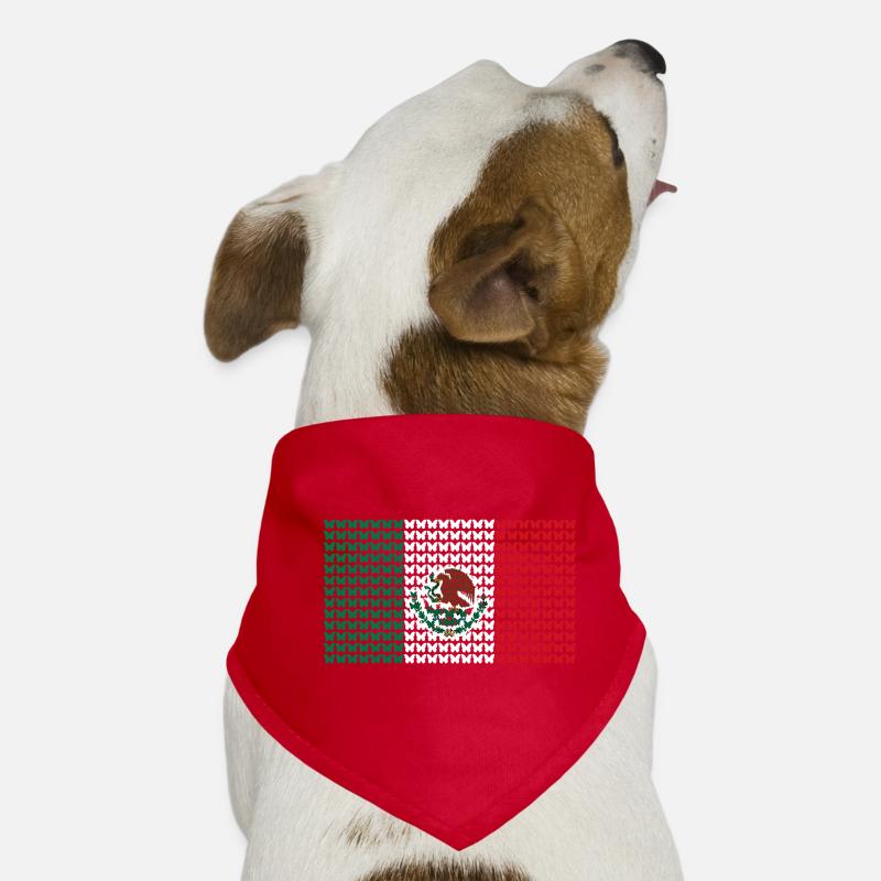 Motif de drapeau raster du Mexique Bandana pour chien