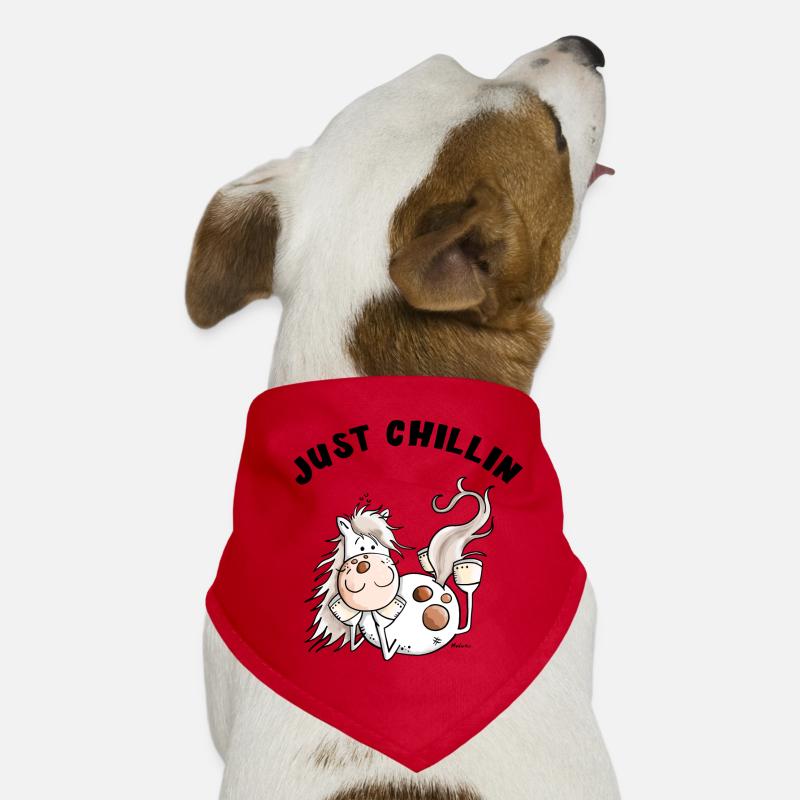 Chillendes Pferd - Comic - Pferde - Geschenk Hunde-Bandana