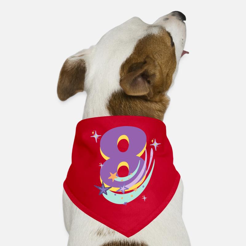 8. Geburtstag (8-Jahres-Geschenk) Hunde-Bandana
