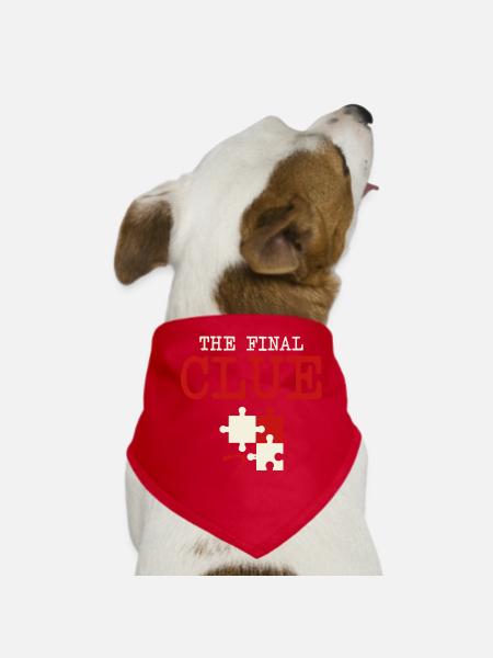 Der Letzte Hinweis – Krimi-dinner-puzzle „tatort“ - Hunde-Bandana - Rot - Vorne