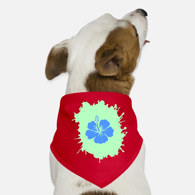 hibiskus klecks Hunde-Bandana