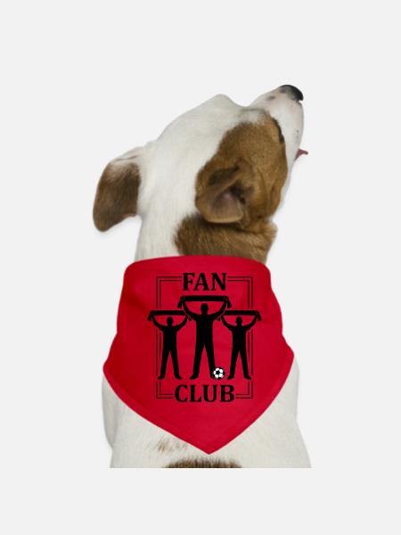 Football Fan Club Team - Dog Bandana - red - Front