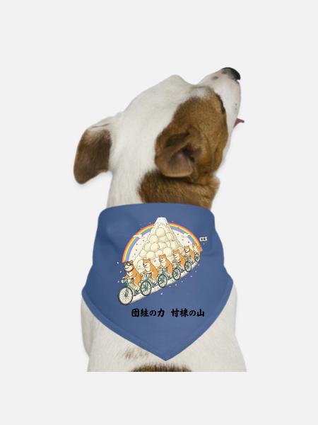 Shiba Mountain Rainbow Ride - Dog Bandana - red - Front