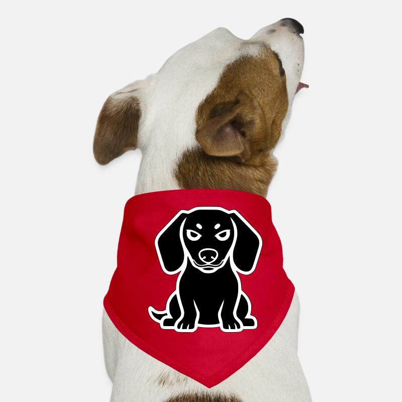 Dackel Hund Sticker Icon Hunde-Bandana