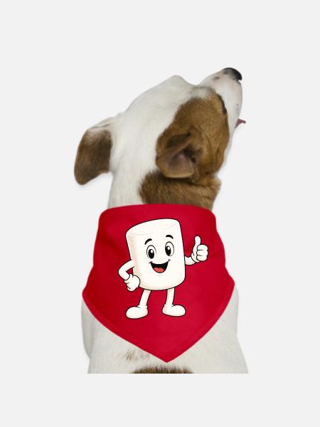 Guimauve sucrée avec un pouce levé - Bandana pour chien - rouge - Devant