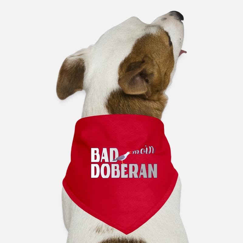 Möwe & Moin Bad Doberan Ostsee - Hunde-Bandana - Rot