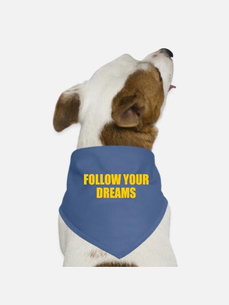 Follow your dreams - Bandana pour chien - rouge - Devant