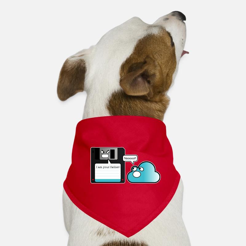 Diskette Cloud Speicher Vater Computer Witz - Hunde-Bandana - Rot
