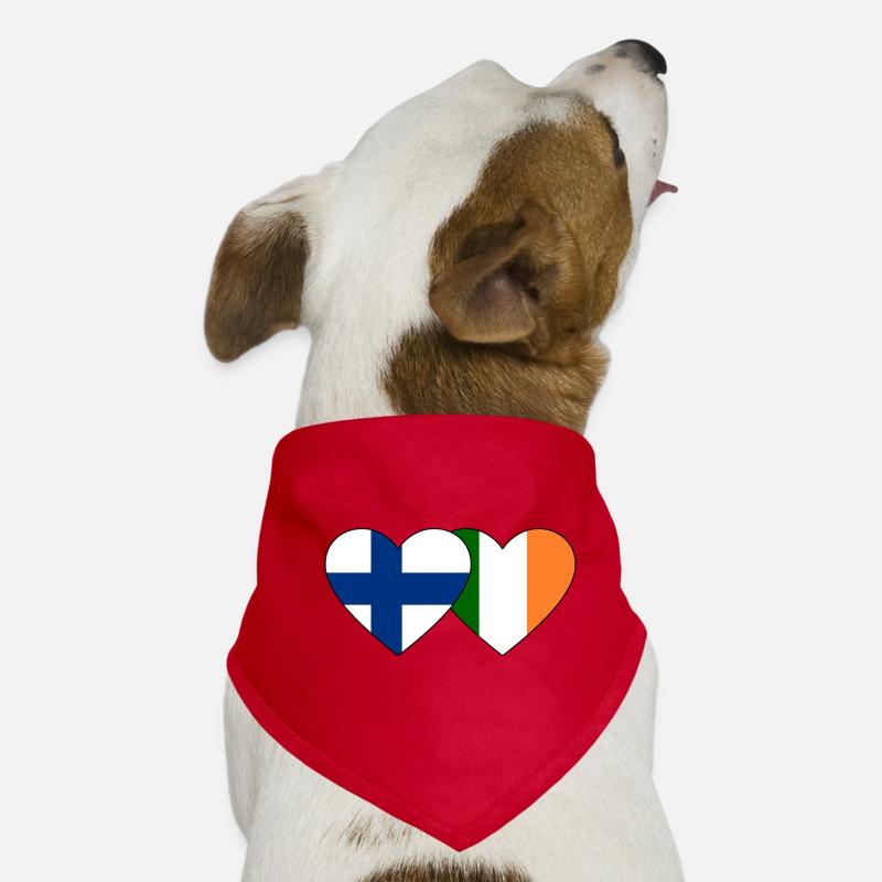 Finlande Irlande Flag Heart Bandana pour chien