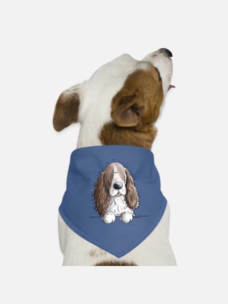 Englischer Springer Spaniel I Comic Hund Geschenk - Hunde-Bandana - Rot - Vorne