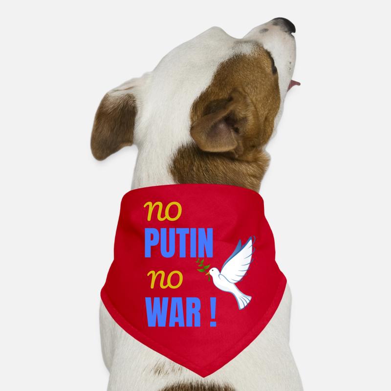 No Putin No War ! Hunde-Bandana