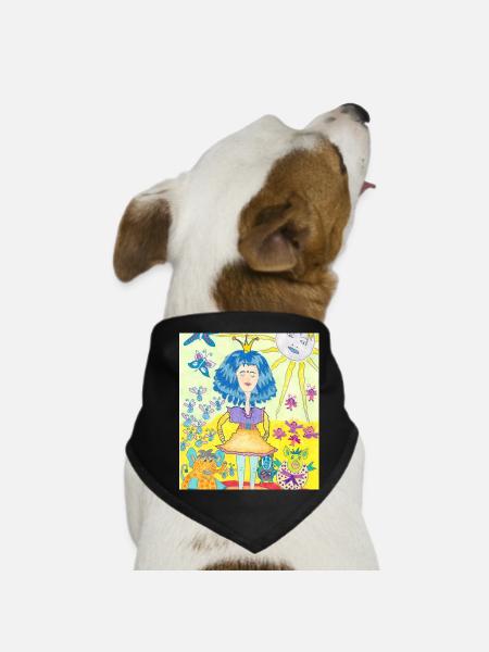 JasminEs World - Hunde-Bandana - Schwarz - Vorne