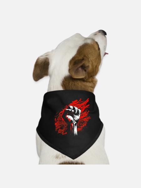 Poing levé - Bandana pour chien - noir - Devant