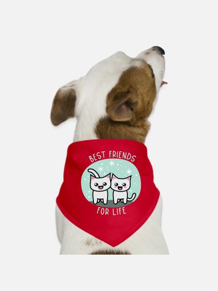 Best friends for life - Dog Bandana - red - Front