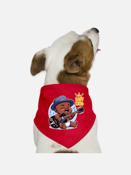 Baby King - Dog Bandana - red - Front