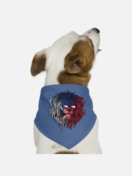 Tschechische Republik - Hunde-Bandana - Rot - Vorne