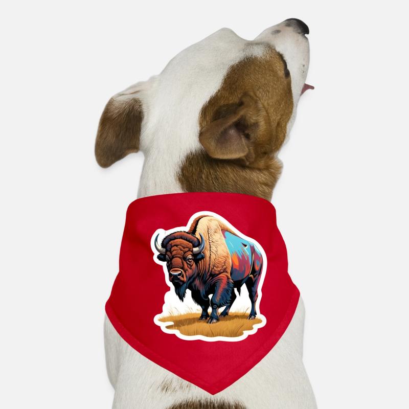 großer Bison Hunde-Bandana