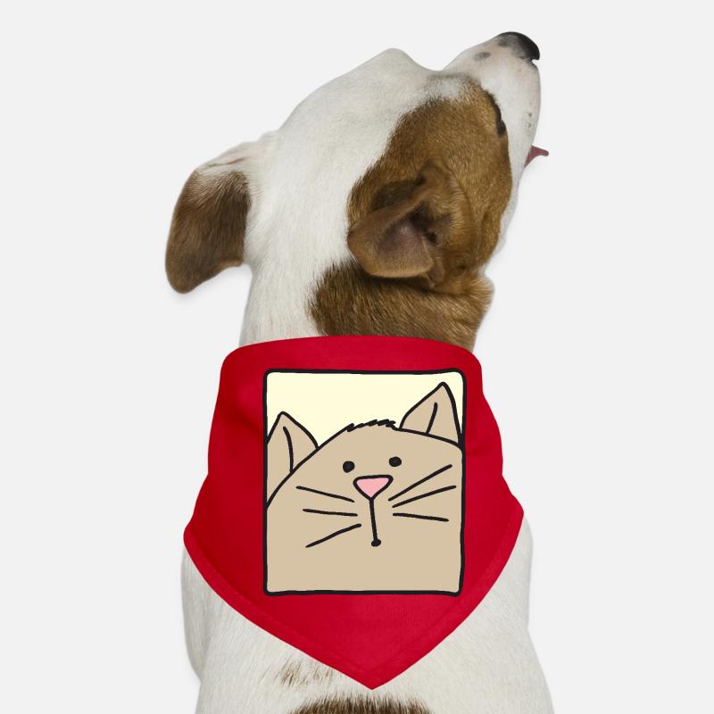 Tête de chat drôle Bandana pour chien