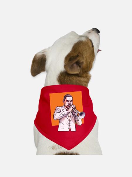 TRUMPETER #1 - sound & vision - Bandana pour chien - rouge - Devant