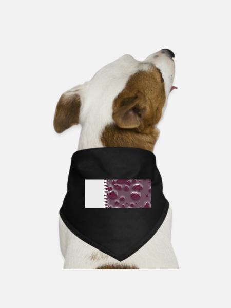 Le Qatar en tant que pays - Bandana pour chien - noir - Devant