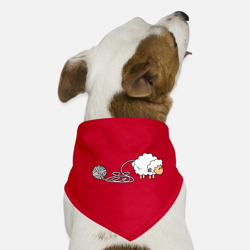 Cozy Sheep Yarn Theme Dog Bandana