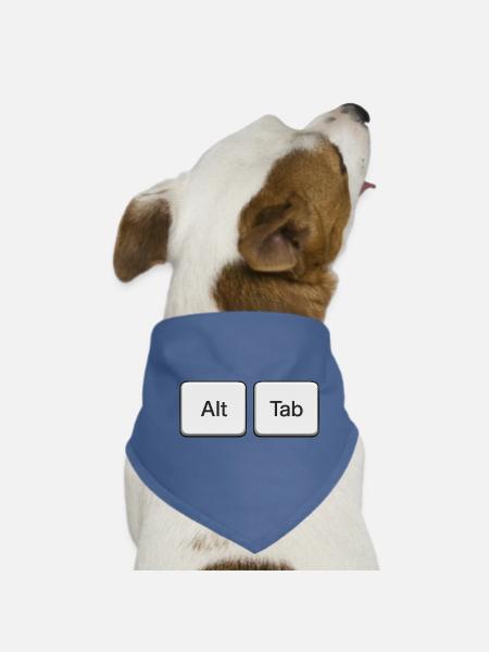 Alt Tab keyboard shortcut - Dog Bandana - red - Front