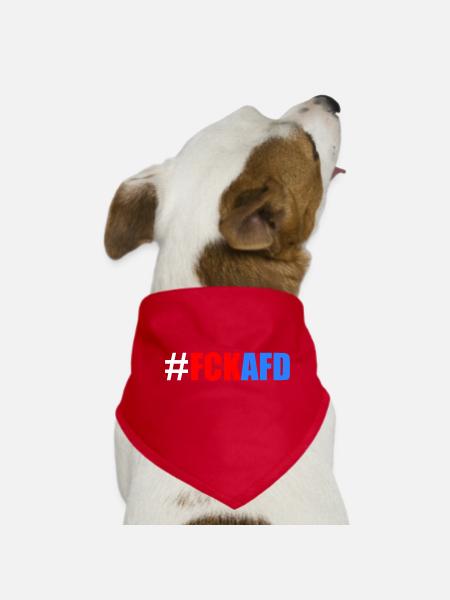 Fck afd - Hunde-Bandana - Rot - Vorne